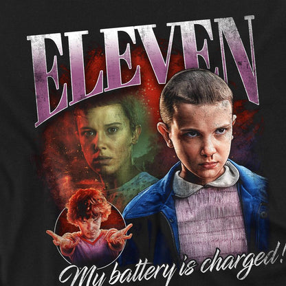 Black - Side - Stranger Things 5 Unisex Adult Eleven Homage T-Shirt