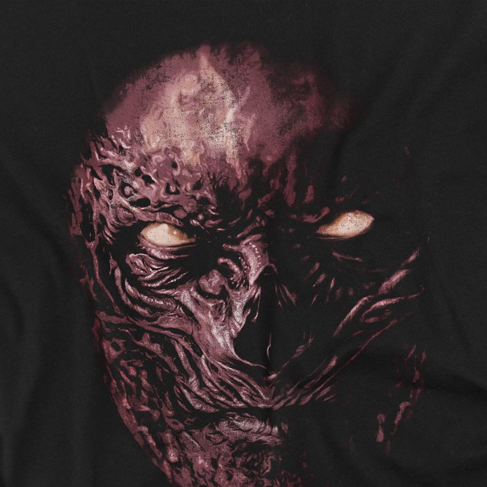 Black - Side - Stranger Things 4 Unisex Adult Vecna Face Oversized T-Shirt