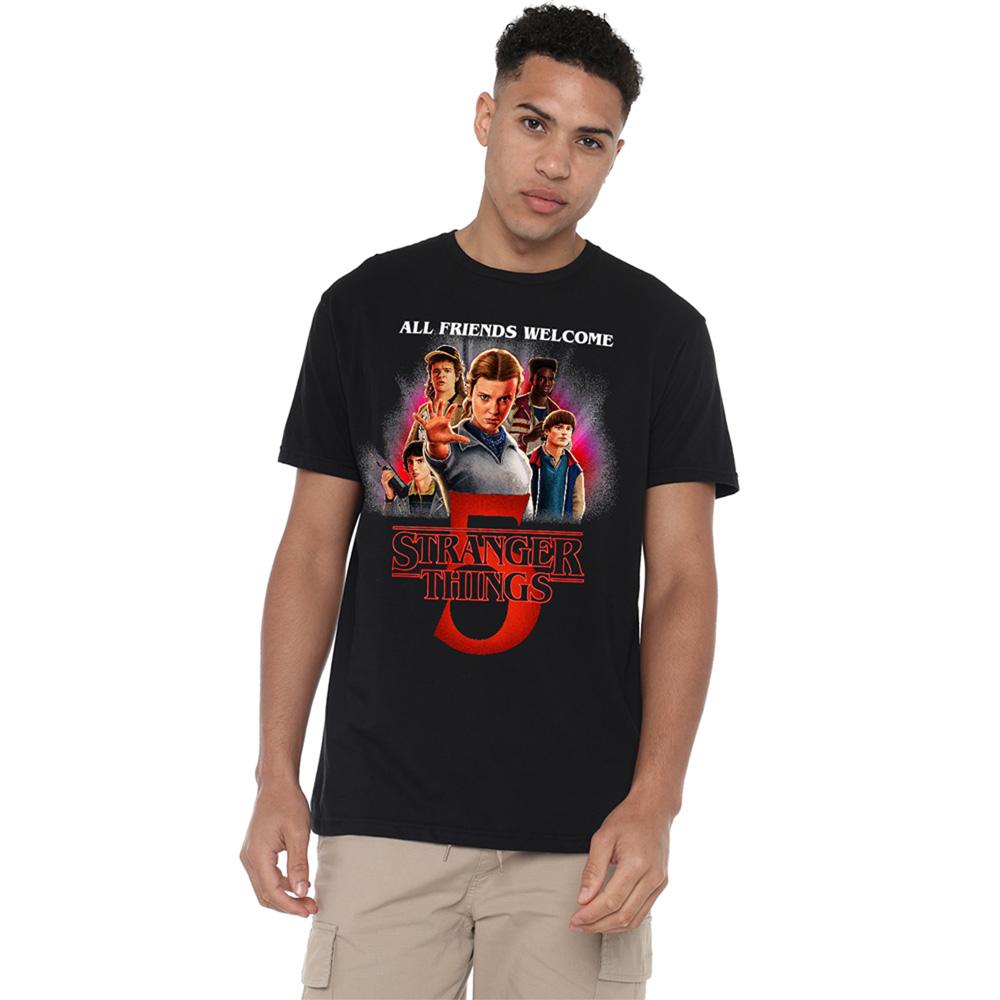Black - Lifestyle - Stranger Things 5 Unisex Adult Poster T-Shirt