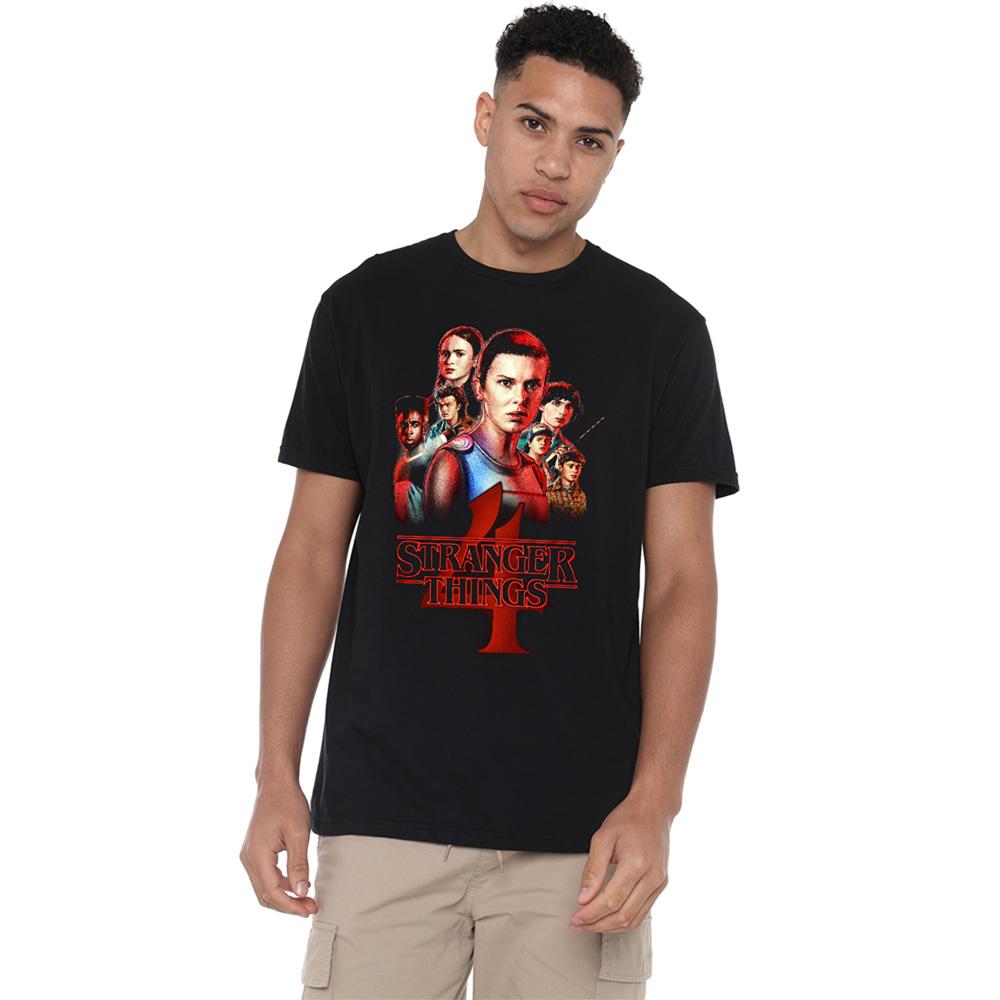 Black - Lifestyle - Stranger Things 4 Unisex Adult Poster T-Shirt