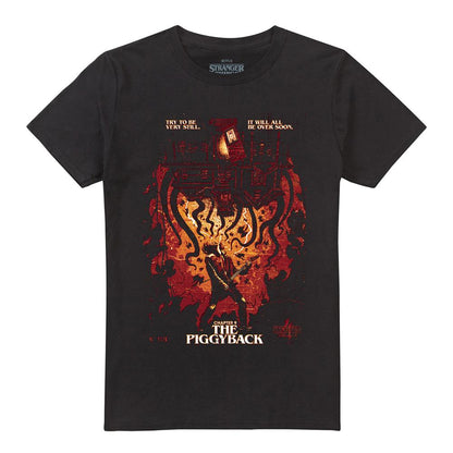 Black - Front - Stranger Things 4 Unisex Adult Eddie Munson Poster T-Shirt