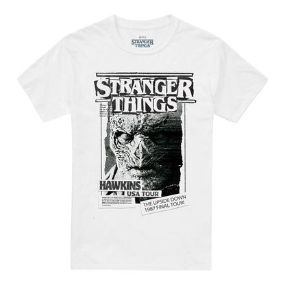 White - Front - Stranger Things 5 Unisex Adult Vecna Newspaper T-Shirt