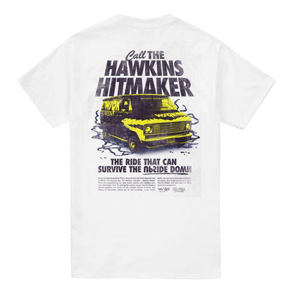 White - Back - Stranger Things 5 Unisex Adult Call The Hawkins Hitmaker Back Print T-Shirt