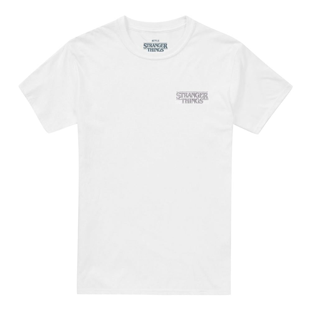 White - Front - Stranger Things 5 Unisex Adult Call The Hawkins Hitmaker Back Print T-Shirt