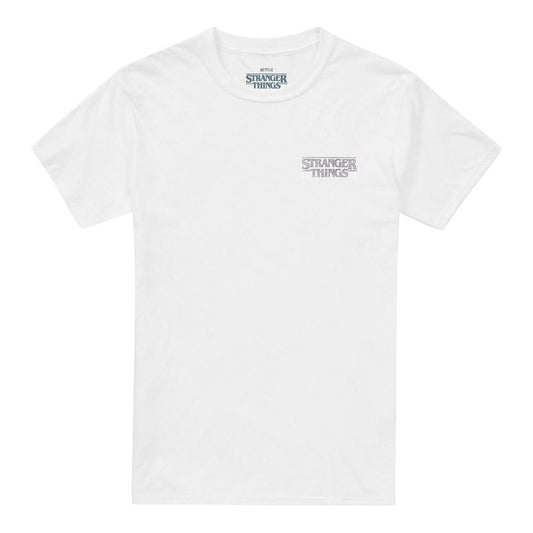 White - Front - Stranger Things 5 Unisex Adult Call The Hawkins Hitmaker Back Print T-Shirt
