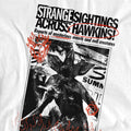 White - Side - Stranger Things 5 Unisex Adult Sighting Demogorgon Newspaper T-Shirt