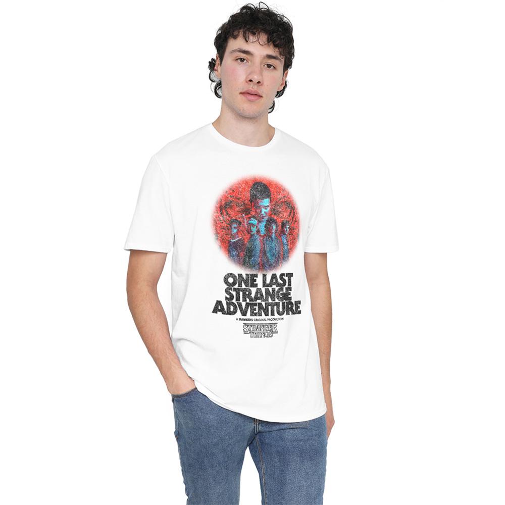 White - Lifestyle - Stranger Things 5 Unisex Adult One Last Adventure Poster T-Shirt