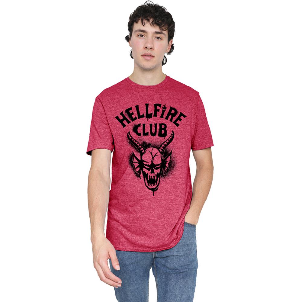 Red - Lifestyle - Stranger Things 5 Unisex Adult Hellfire Spray Logo T-Shirt
