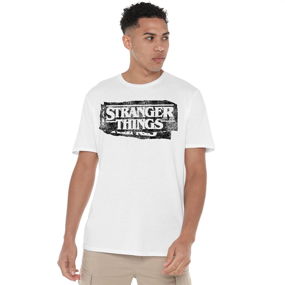 White - Lifestyle - Stranger Things 5 Unisex Adult Punk Logo T-Shirt