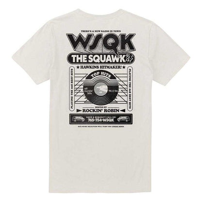 Natural - Back - Stranger Things 5 Unisex Adult Hawkins Hitmakers Back Print T-Shirt