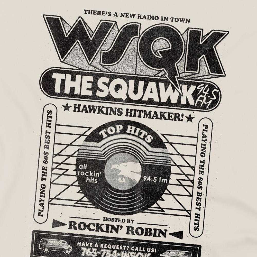 Natural - Pack Shot - Stranger Things 5 Unisex Adult Hawkins Hitmakers Back Print T-Shirt