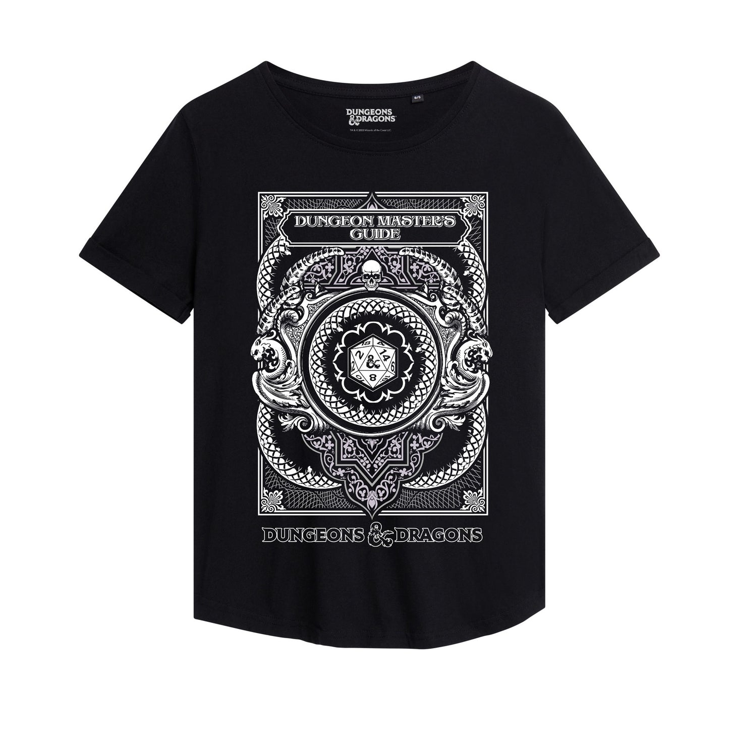 Black - Front - Dungeons & Dragons Womens-Ladies Master Dice T-Shirt