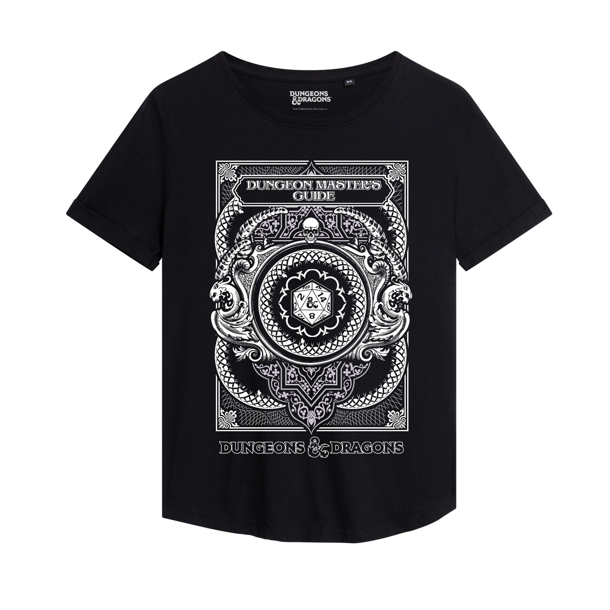 Black - Front - Dungeons & Dragons Womens-Ladies Master Dice T-Shirt