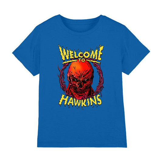 Royal Blue - Front - Stranger Things Childrens-Kids Welcome To Hawkins Vecna T-Shirt