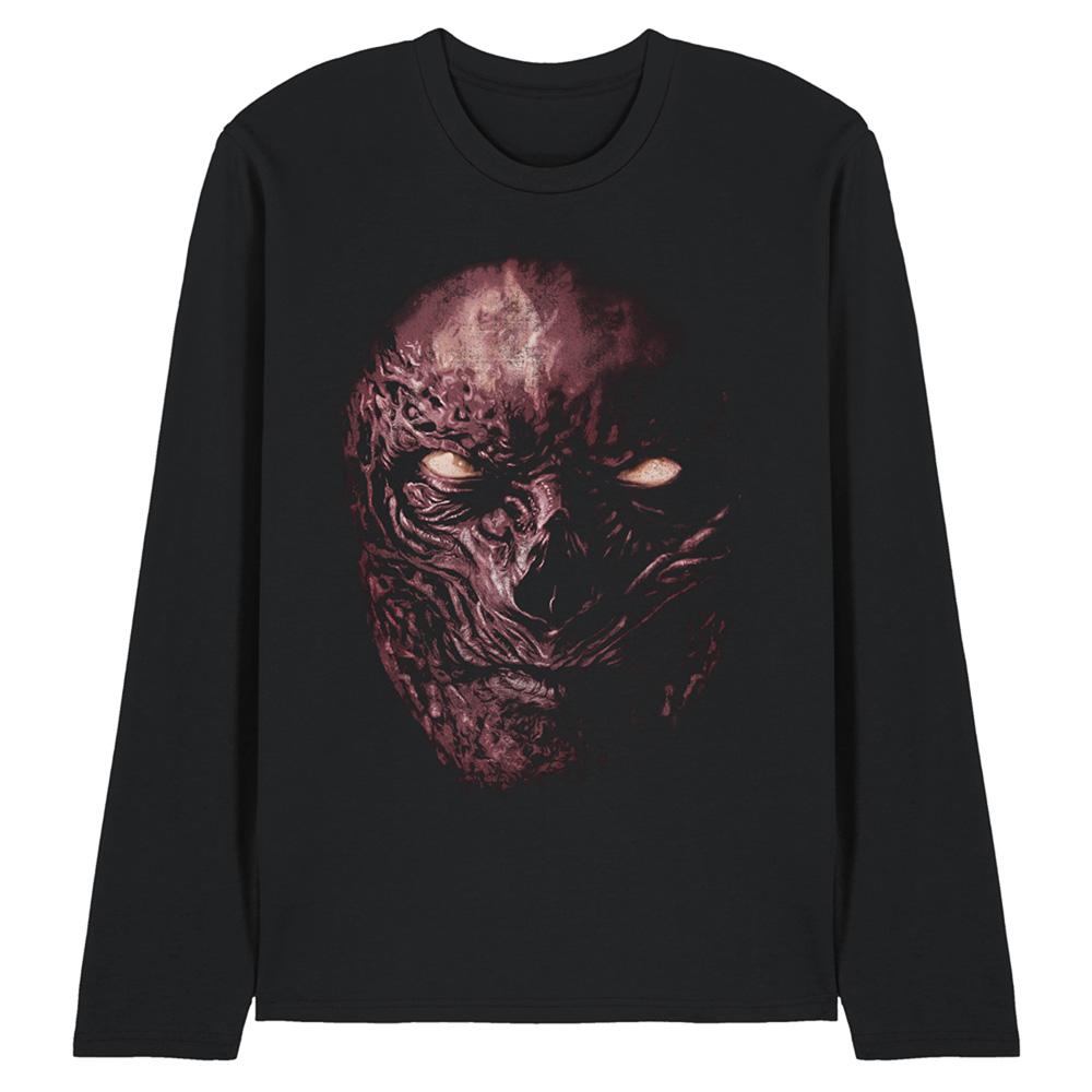 Black - Front - Stranger Things 4 Unisex Adult Vecna Face Oversized Long-Sleeved T-Shirt
