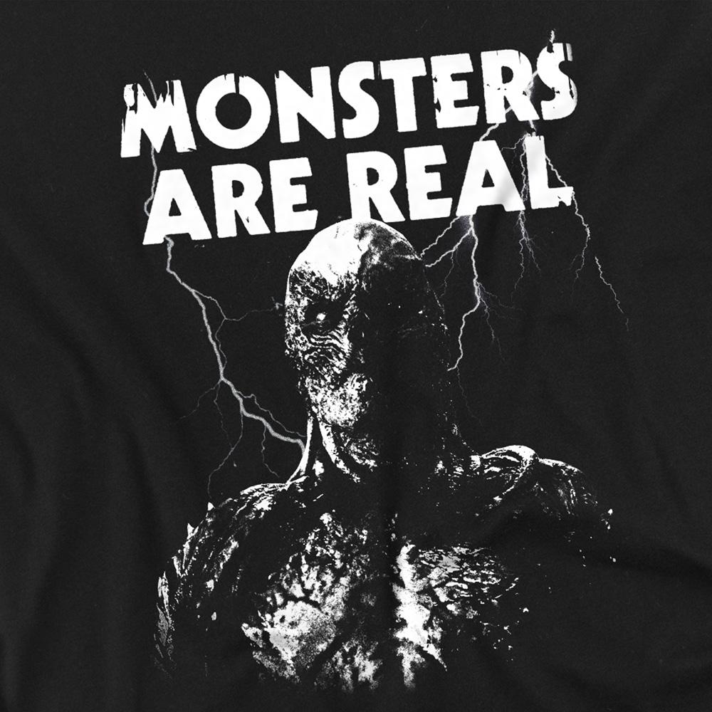 Black - Pack Shot - Stranger Things 5 Unisex Adult Monsters Are Real Vecna T-Shirt