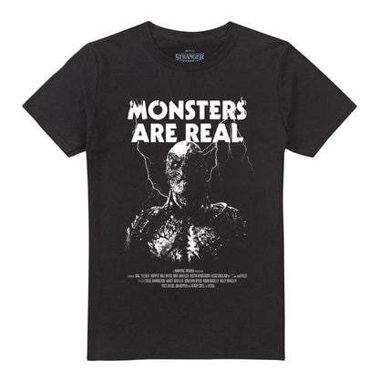 Black - Front - Stranger Things 5 Unisex Adult Monsters Are Real Vecna T-Shirt