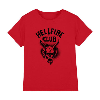 Red - Front - Stranger Things Childrens-Kids Hellfire Spray Logo T-Shirt