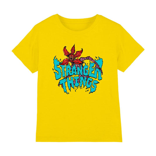 Yellow - Front - Stranger Things Childrens-Kids Demogorgon Sketch T-Shirt