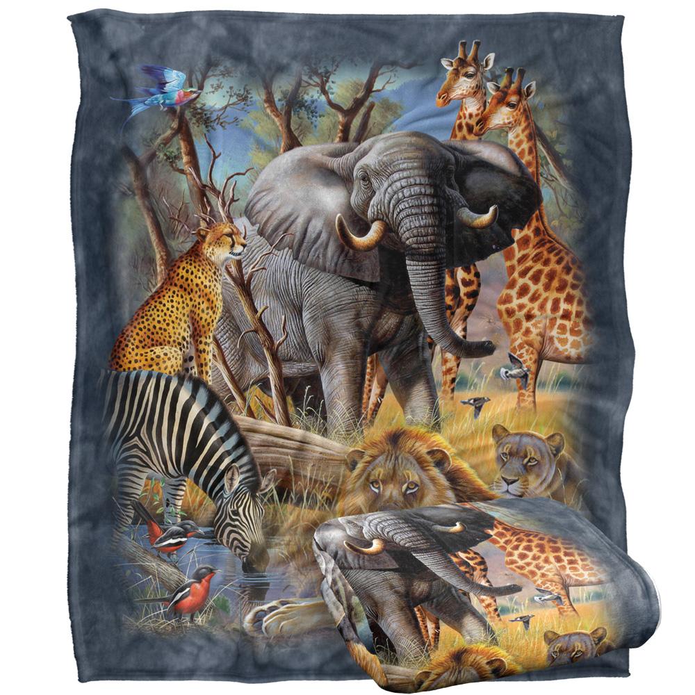 Multicoloured - Back - JQ Licensing Cf-Jp Silky Animals Supersoft Blanket