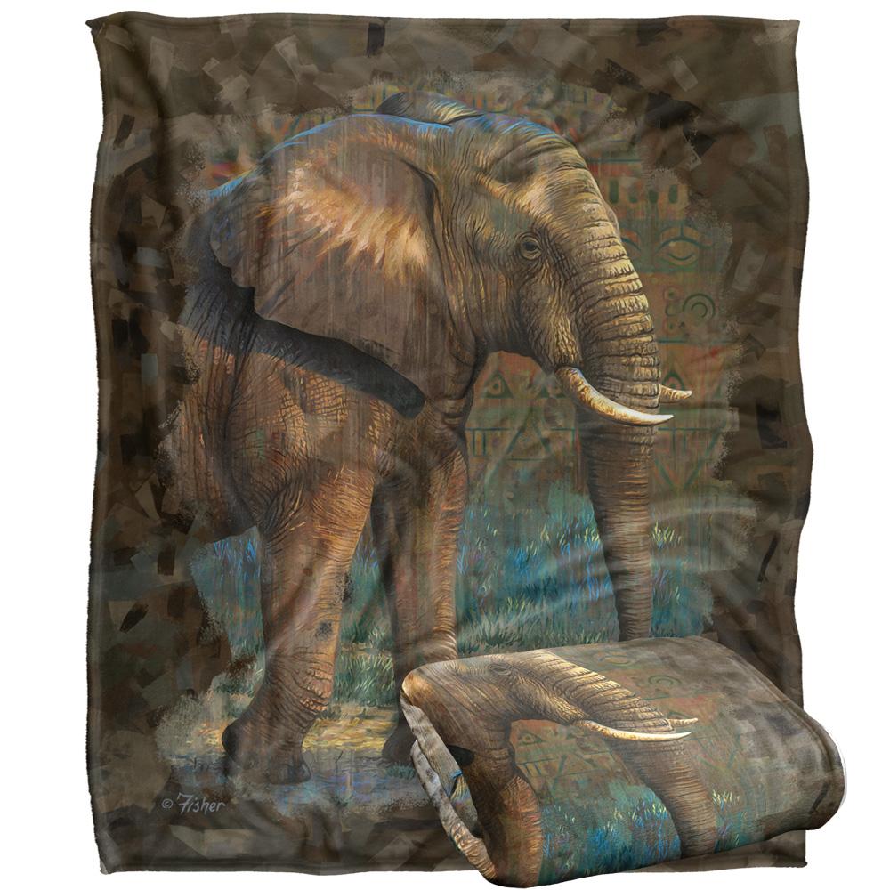 Multicoloured - Back - JQ Licensing Cf-Jp Silky Elephant Supersoft Blanket