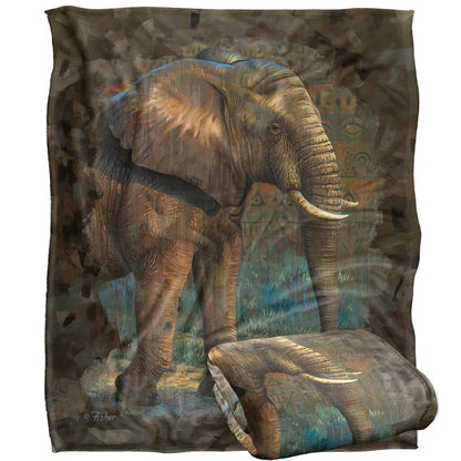 Multicoloured - Back - JQ Licensing Cf-Jp Silky Elephant Supersoft Blanket