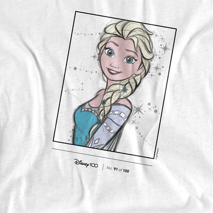 White - Back - Frozen Childrens-Kids 100th Anniversary Edition Elsa T-Shirt