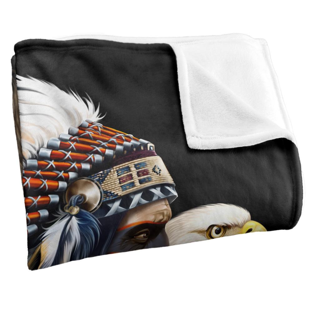 Multicoloured - Side - JQ Licensing Silky Wolf & Eagle Supersoft Blanket