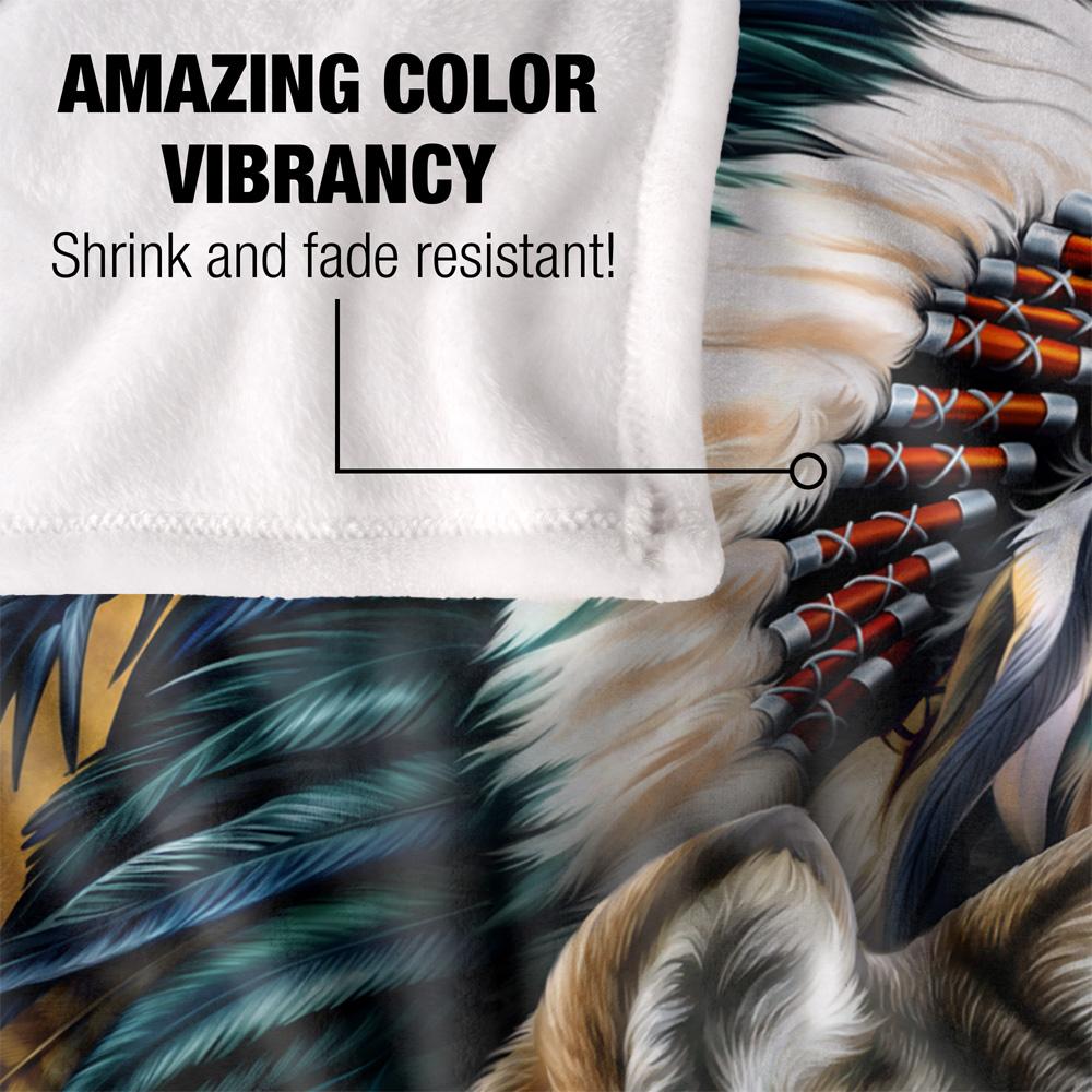 Multicoloured - Lifestyle - JQ Licensing Silky Wolf & Eagle Supersoft Blanket