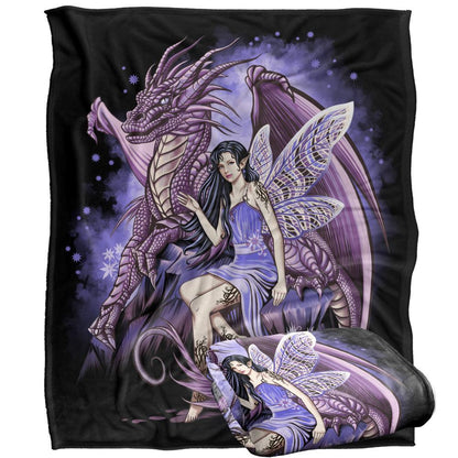 Multicoloured - Back - JQ Licensing Protectors of The Realm Silky Fairy & Dragon Supersoft Blanket