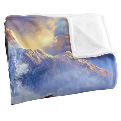 Multicoloured - Side - JQ Licensing Silky Log Cabin Winter Supersoft Blanket