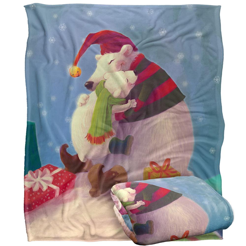 Multicoloured - Back - JQ Licensing Silky Bear Hug Christmas Supersoft Blanket