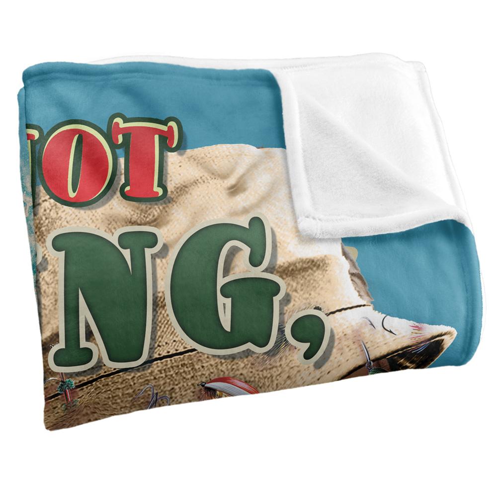 Multicoloured - Side - JQ Licensing Thinking About Fishing Silky Supersoft Blanket