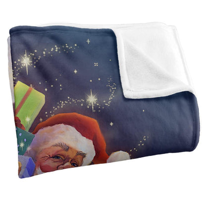 Multicoloured - Side - JQ Licensing Chimney Magic Silky Santa Christmas Supersoft Blanket