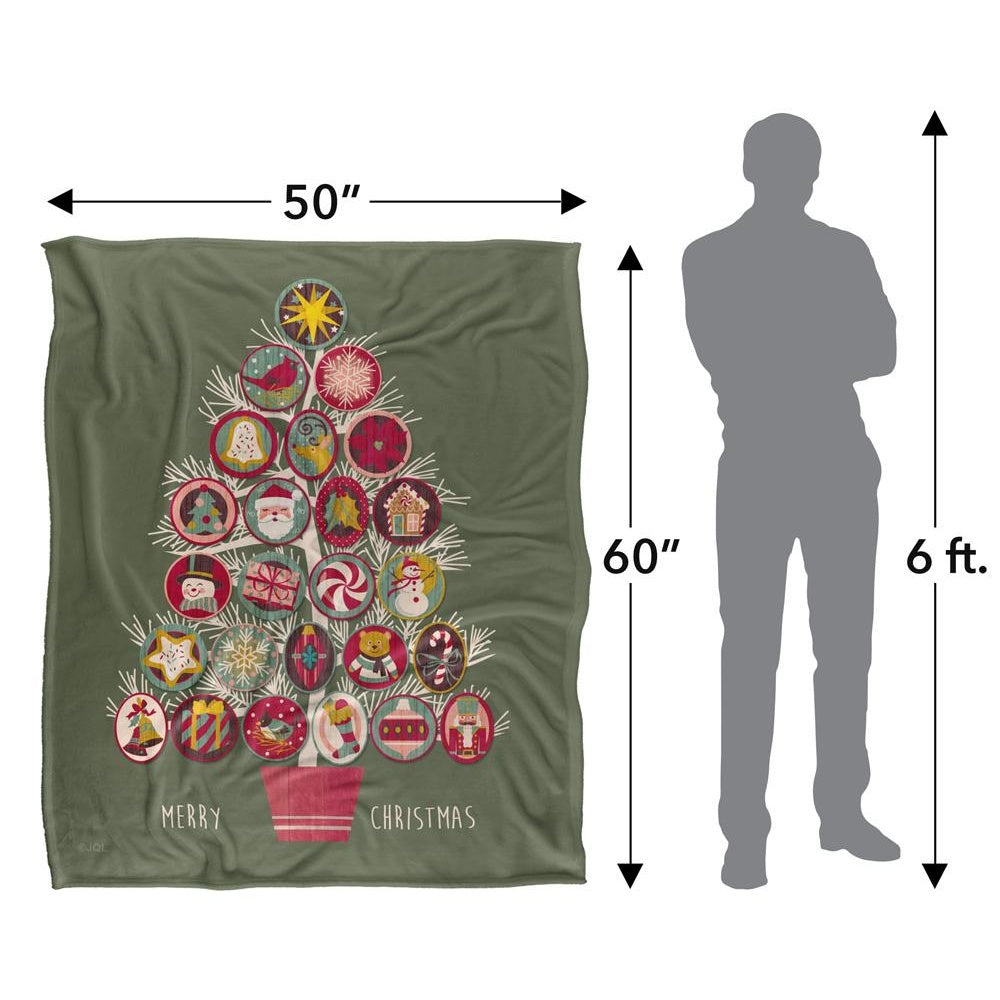 Multicoloured - Close up - JQ Licensing Silky Christmas Ornaments Supersoft Blanket