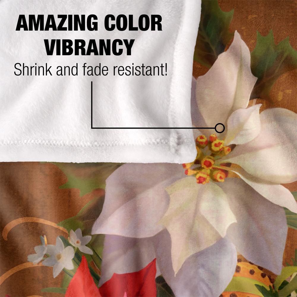 Multicoloured - Lifestyle - JQ Licensing Silky Poinsettia Supersoft Blanket