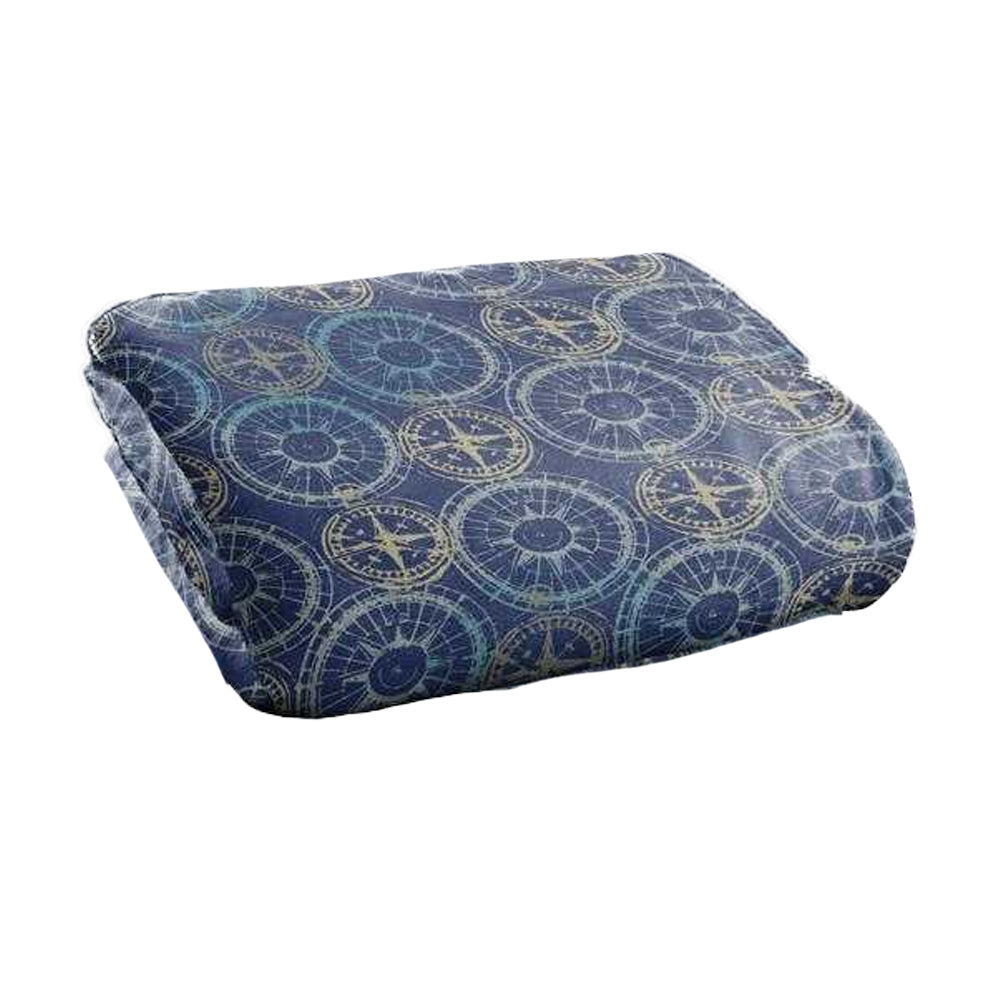 Navy-Gold - Back - JQ Licensing Silky Compass Supersoft Blanket
