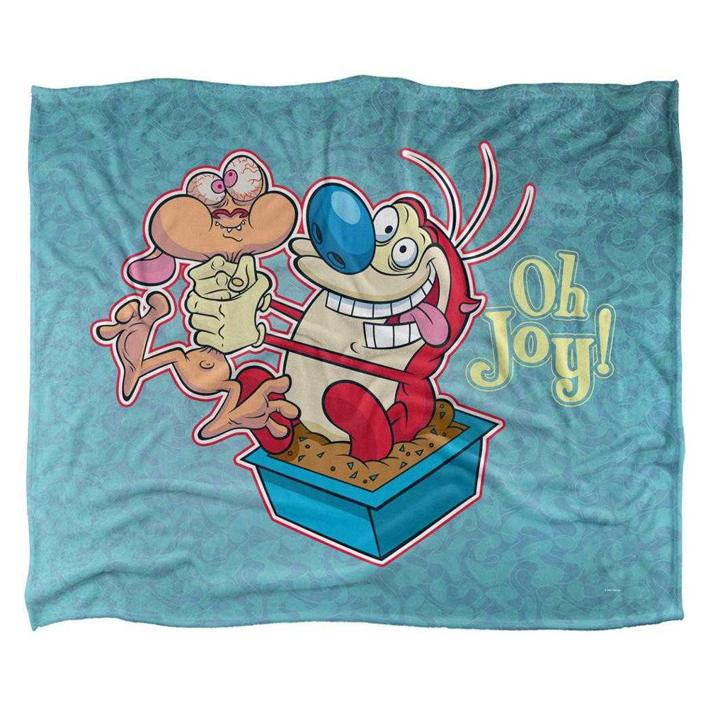 Multicoloured - Front - Ren & Stimpy Oh Joy Silky Supersoft Blanket
