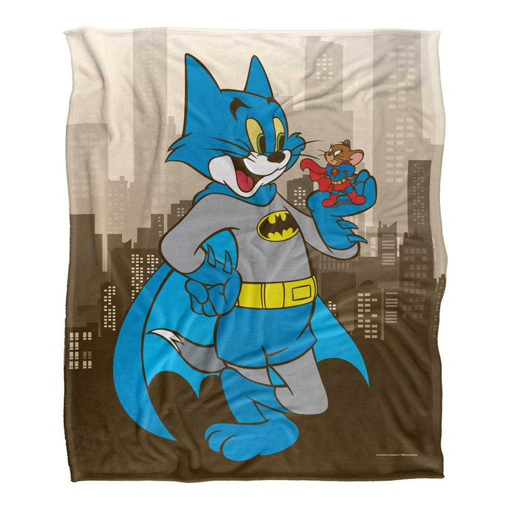 Multicoloured - Front - Warner Bros Silky City Supersoft Blanket
