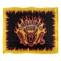 Multicoloured - Front - Stranger Things 5 Hellfire Club Silky Flames Logo Soft Touch Blanket