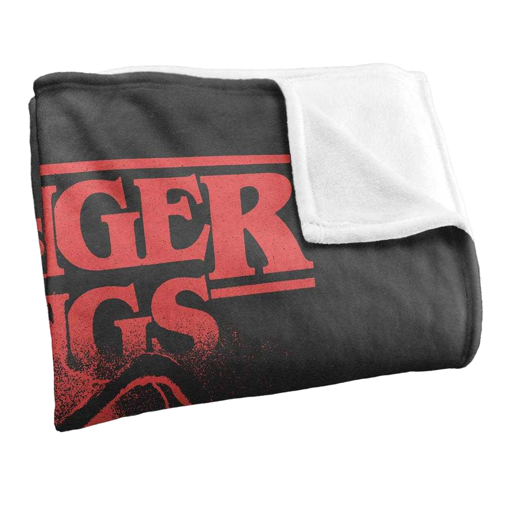 Multicoloured - Side - Stranger Things 5 Group Horror Silky Movie Poster Mind Flayer Soft Touch Blanket