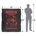Multicoloured - Pack Shot - Stranger Things 5 Group Horror Silky Movie Poster Mind Flayer Soft Touch Blanket