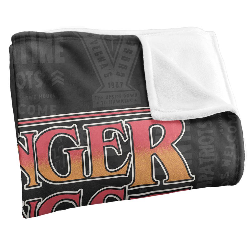 Multicoloured - Side - Stranger Things 5 Silky Soft Touch Blanket