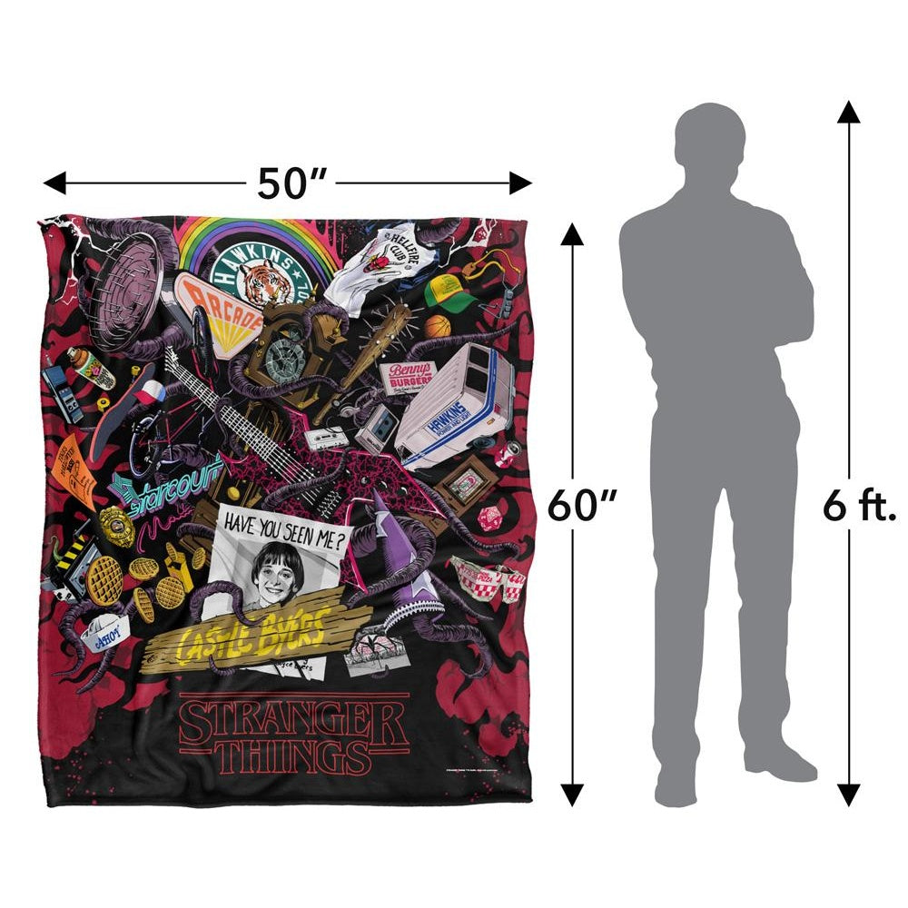 Multicoloured - Lifestyle - Stranger Things Silky Icons Soft Touch Blanket