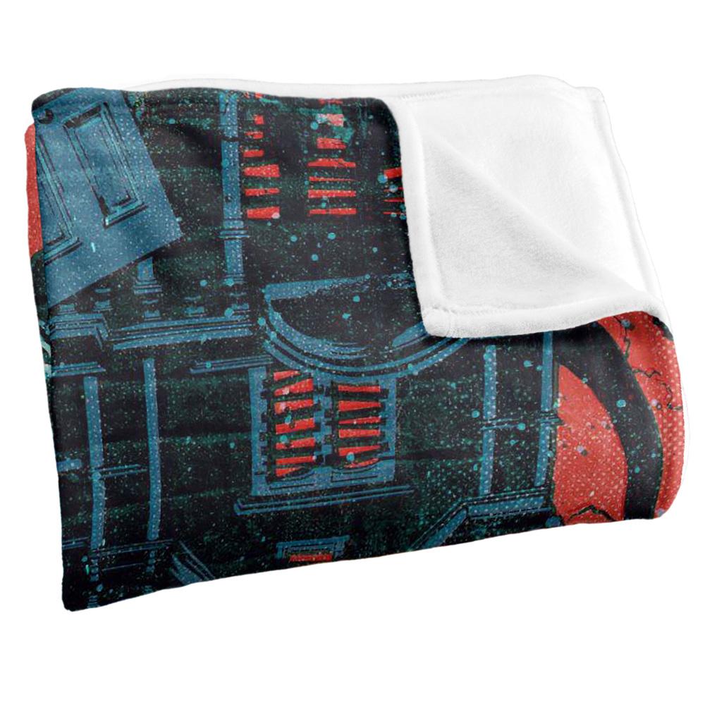 Multicoloured - Side - Stranger Things 4 Upside Down Creep House Silky Poster Eddie Munson Soft Touch Blanket