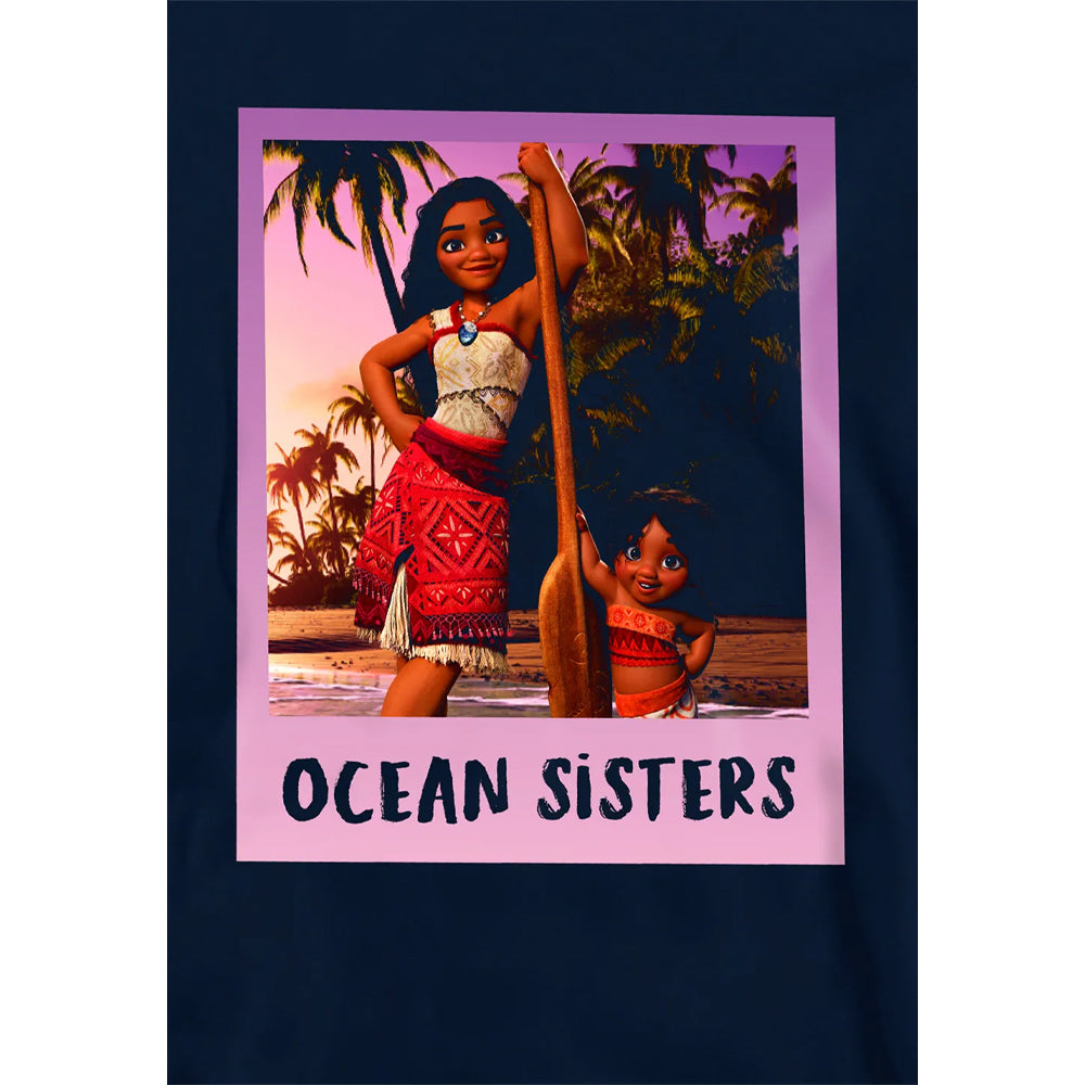 Black - Side - Moana 2 Childrens-Kids Ocean Sisters Moana & Simea Hoodie