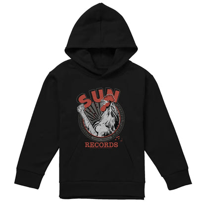 Black - Front - Sun Records Childrens-Kids Music Pullover Hoodie
