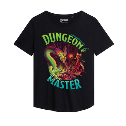Dark Charcoal - Front - Dungeons & Dragons Womens-Ladies Green Dragon T-Shirt