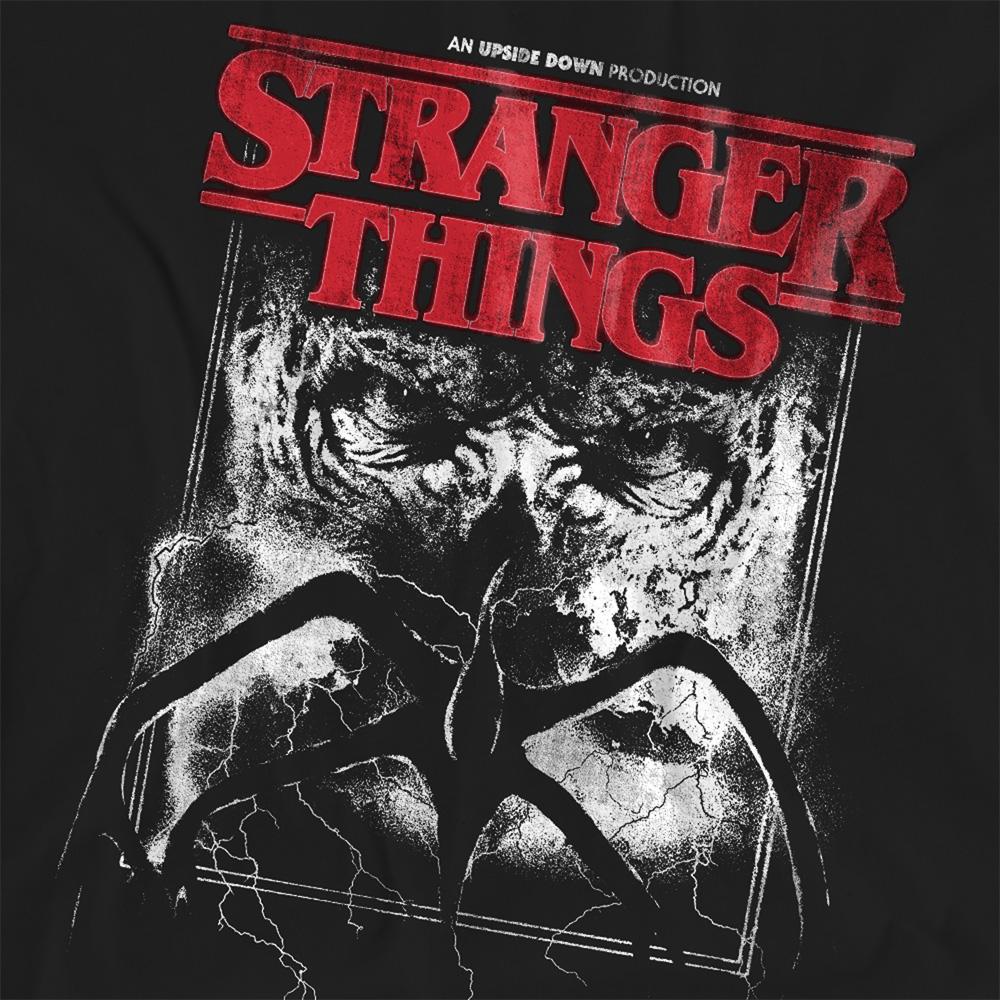 Black - Side - Stranger Things 5 Womens-Ladies Vecna & Mindflayer Poster T-Shirt