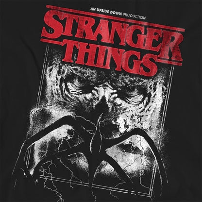 Black - Side - Stranger Things 5 Womens-Ladies Vecna & Mindflayer Poster T-Shirt